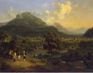 Lecomte Hippolyte Meeting of Napoleon with the Ambassadors of the Austrian Emperor near Leoben Steiermark on 7 18 April 1797  - Hermitage
